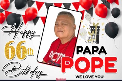 3x2 Happy 66th Birthday Papa Pope