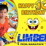 3x2 Happy 10th Birthday Baby Limbert Spongebob Squarepants Theme