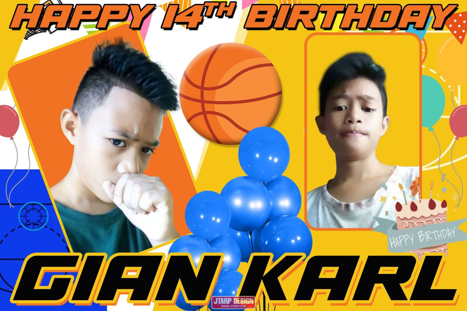 3x2 Happy 14th Birthday Gian Karl