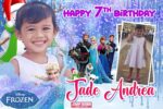 3x2 Happy 3rd Birthday Jade Andrea Frozen Design