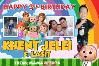 3x2 Happy 3rd Birthday Khent Jelei