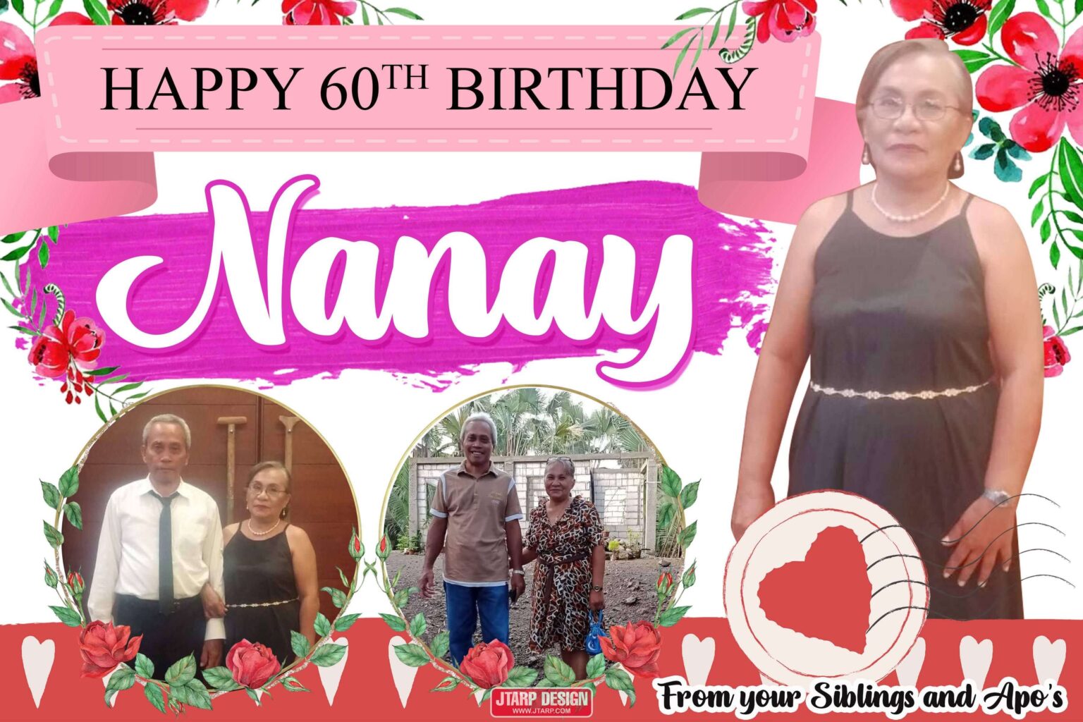 3x2 Happy 60th Birthday Nanay