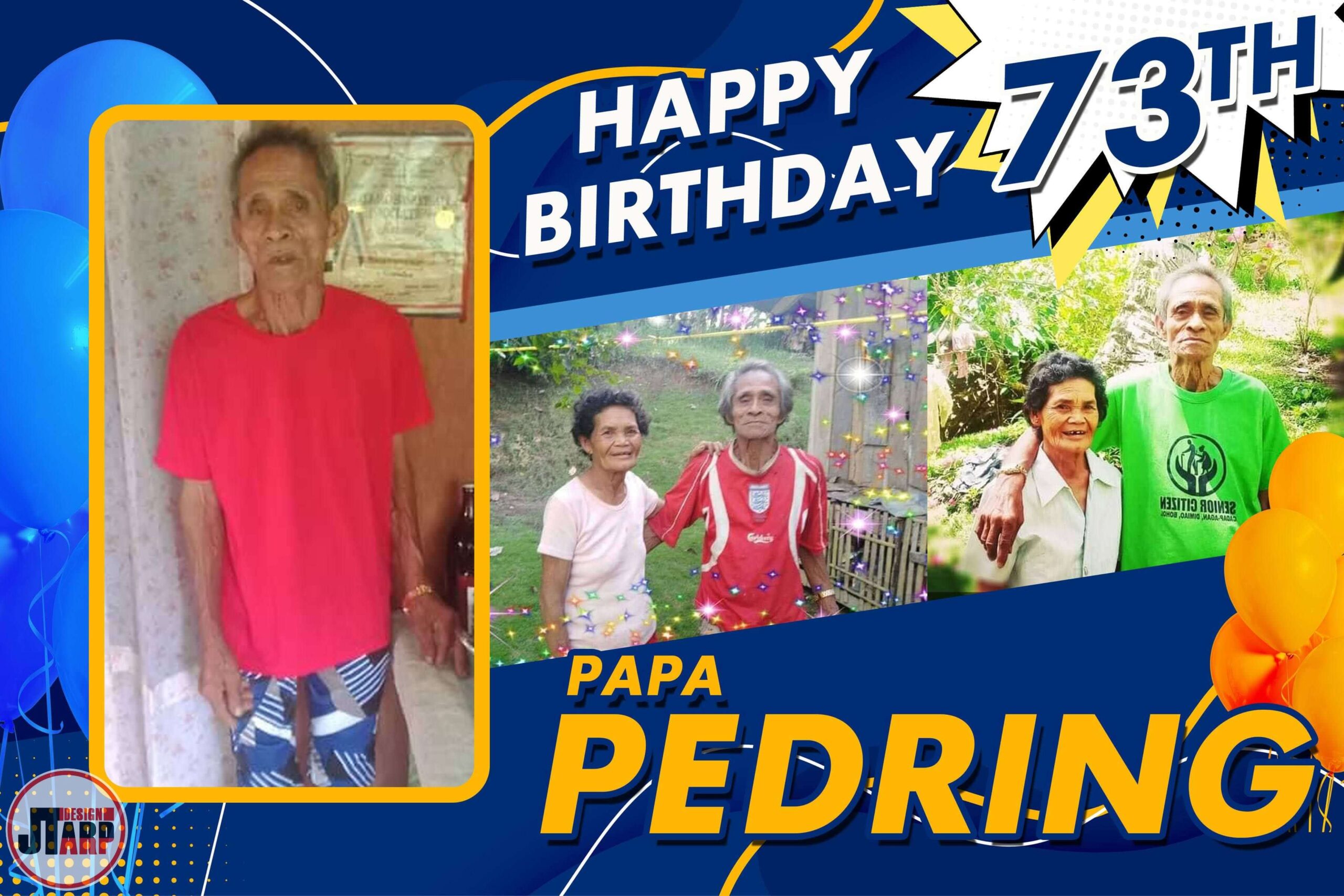 3x2 Happy 73 Birthday Papa Pedring
