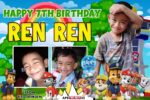3x2 Happy 7th birthday REN REN Paw Patrol Tarpaulin Design