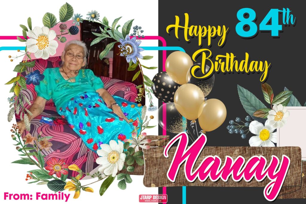 3x2 Happy 84th Birthday Nanay