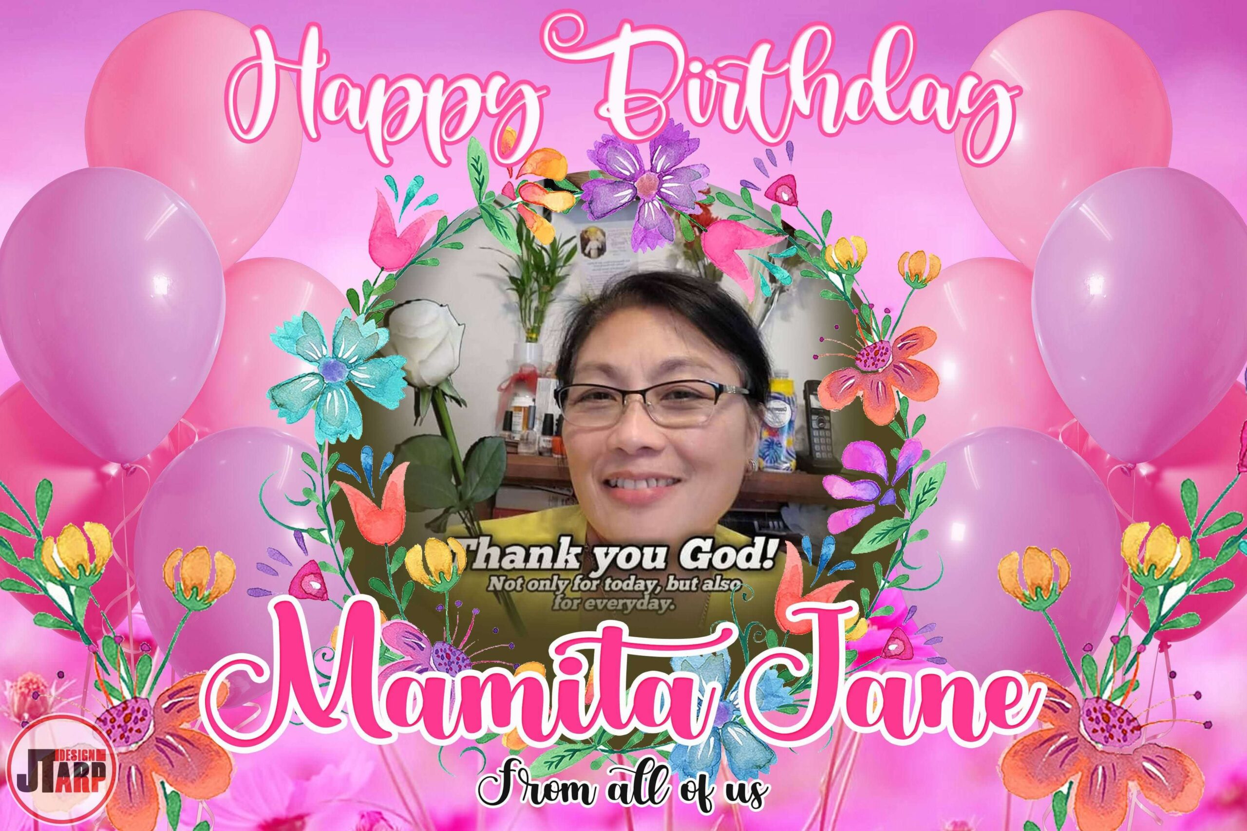 3x2 Happy Birthday Mamita