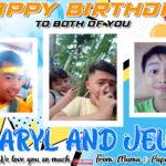 3x2 Happy birthday both of you Garyl and Jeus