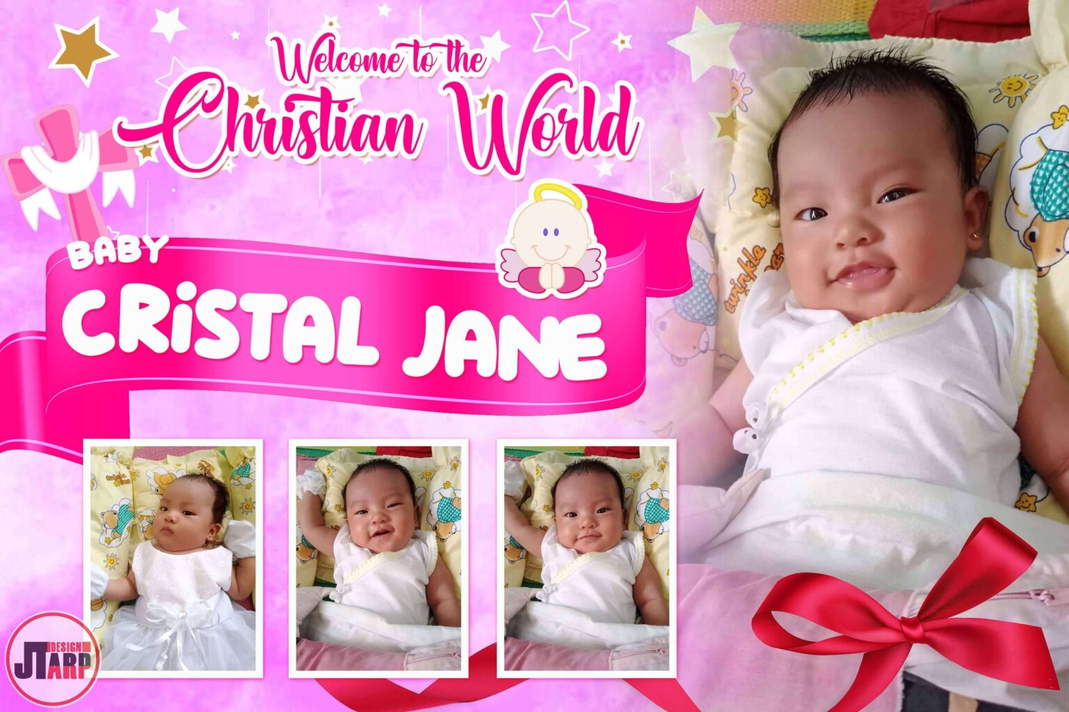 3x2 Welcome to the Christian World Baby Cristal Jane