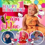 3x3 Happy 1st Birthday Lara May Hello Kitty Tarpaulin Design
