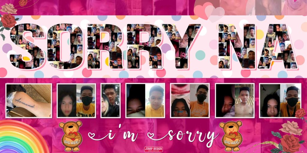 4x2 Apology Tarpaulin Design Sorry na