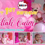 4x2 Happy 1st Birthday Birthday Athaliah Quim
