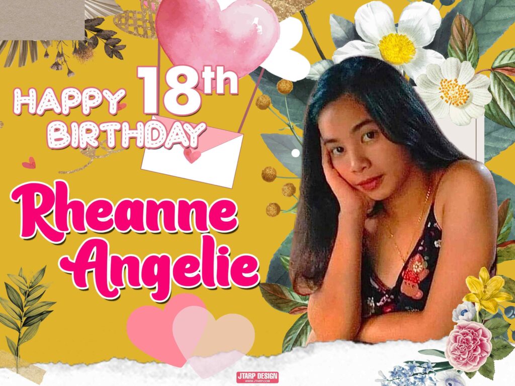 4x3 Happy 18th Birthday Rheanne Angeline