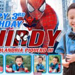 5x3 Happy 3rd Birthday Thirdy Spiderman Tarpaulin Design