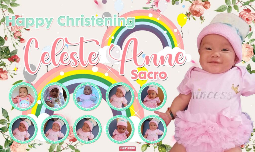 5x3 Happy Christening Celeste Anne Sacro