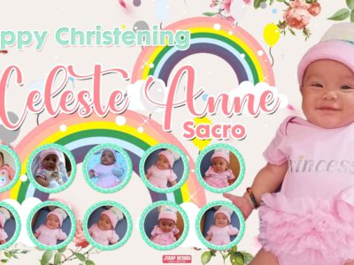 5x3 Happy Christening Celeste Anne Sacro