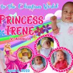 5x3 Princess Irene Aloquin Christening Tarpaulin Design Barbie Theme V2