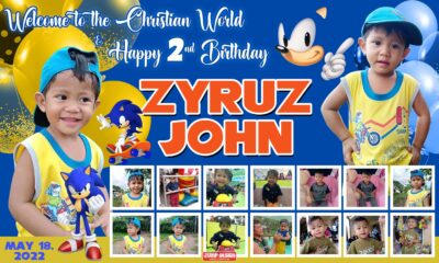 5x3 Welcome to the Chritsian World and Happy Birthday Zyrus John SuperSonic Design