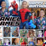 5x4 Happy 7th Birthday Daniel James Spiderman Theme
