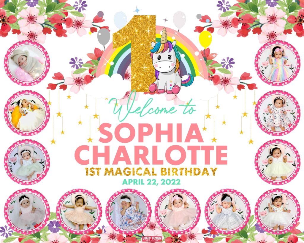 5x4 Sophia Charlotte s First Magical Birthday Tarpaulin Design V3