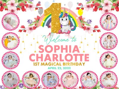 5x4 Sophia Charlotte s First Magical Birthday Tarpaulin Design V3