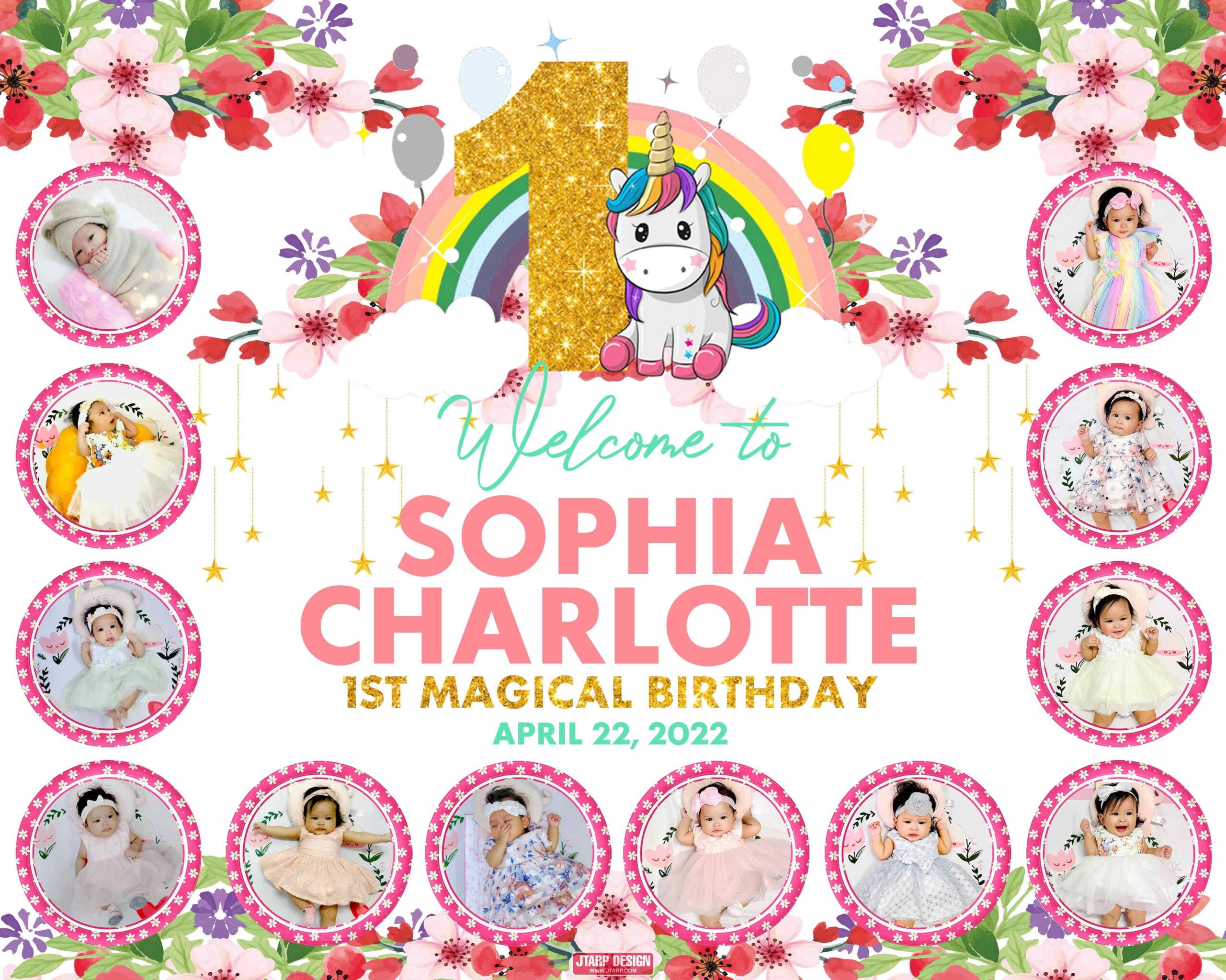 5x4 Sophia Charlotte s First Magical Birthday Tarpaulin Design V3