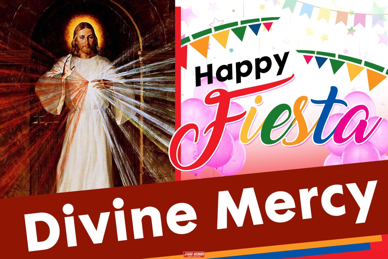 6x4 Happy Feista Divine Mercy