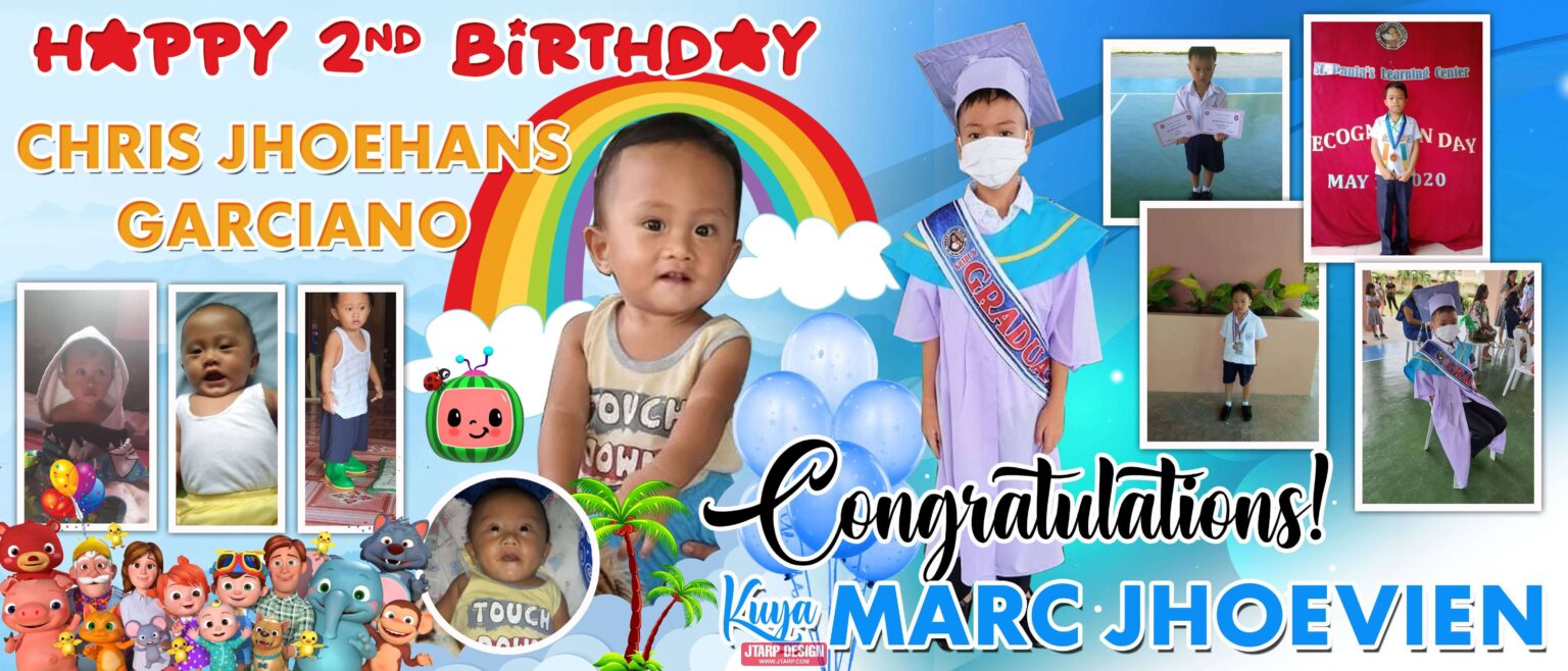 7x3 Happy 2nd Birthday Chris and Congrats Kuya Marc