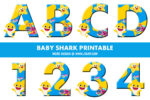 Baby Shark Printable Letters and Numbers Thumbnail