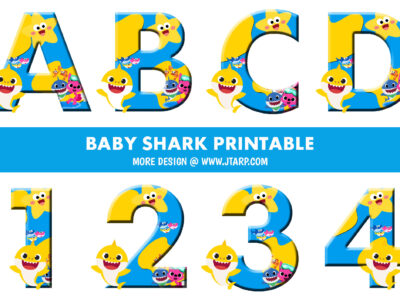 Baby Shark Printable Letters and Numbers Thumbnail