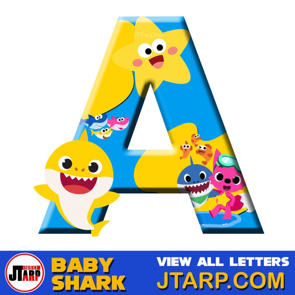 Free Printable Baby Shark Alphabet Letter A