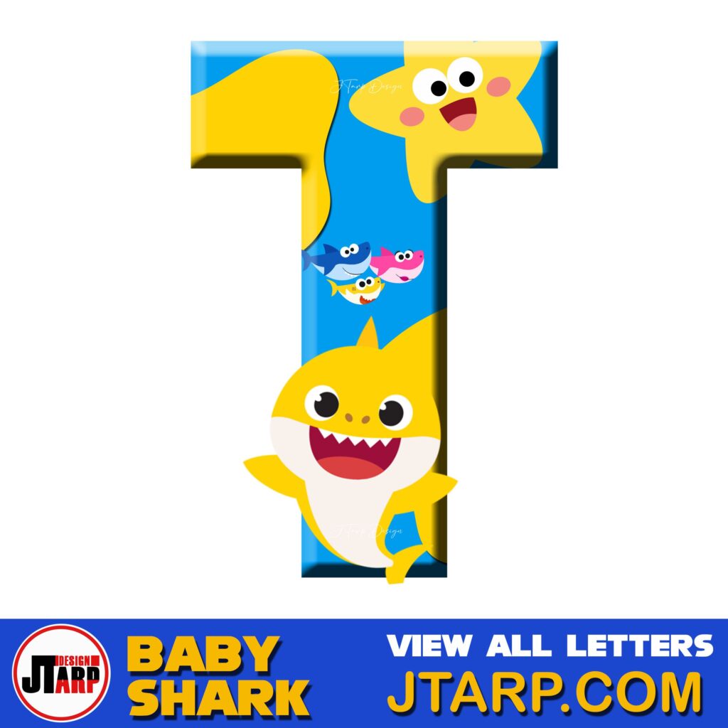 Free Printable Baby Shark Alphabet Letter T