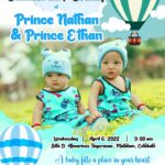 Invitation Design for Dedication and Birthday Prince Nathan and Prince Ethan