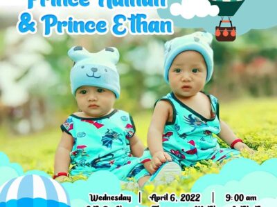 Invitation Design for Dedication and Birthday Prince Nathan and Prince Ethan