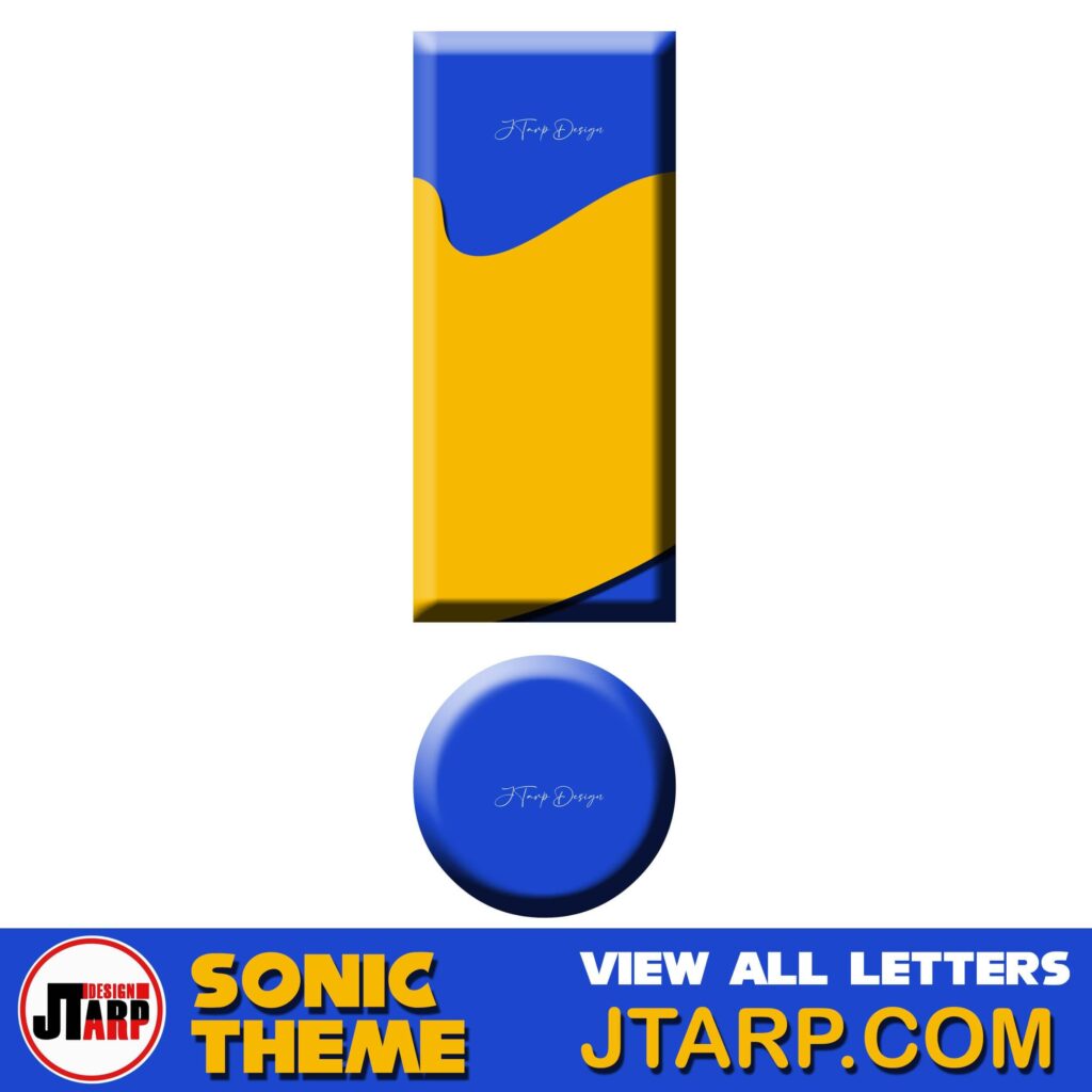 Sonic Hedgehog Printable 3D EXCLAIMATION POINT