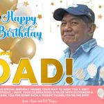 4x3 Happy Birthday to my Dad White Gold Theme