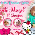 Alliah Miezel Christening Hello Kitty Tarpaulin Design 3x5 1