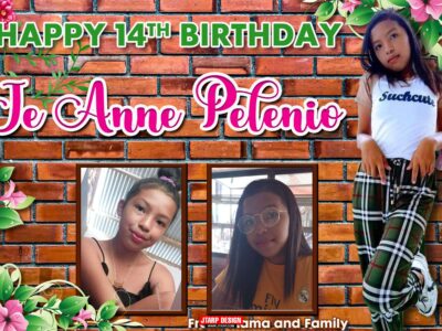 3x2 Happy 14th Birthday Je Anne Pelenio