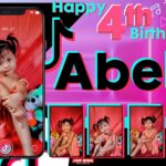 3x2 Happy 4th birthday abeh Tiktok Theme