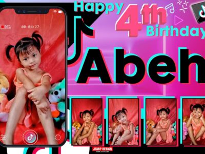 3x2 Happy 4th birthday abeh Tiktok Theme