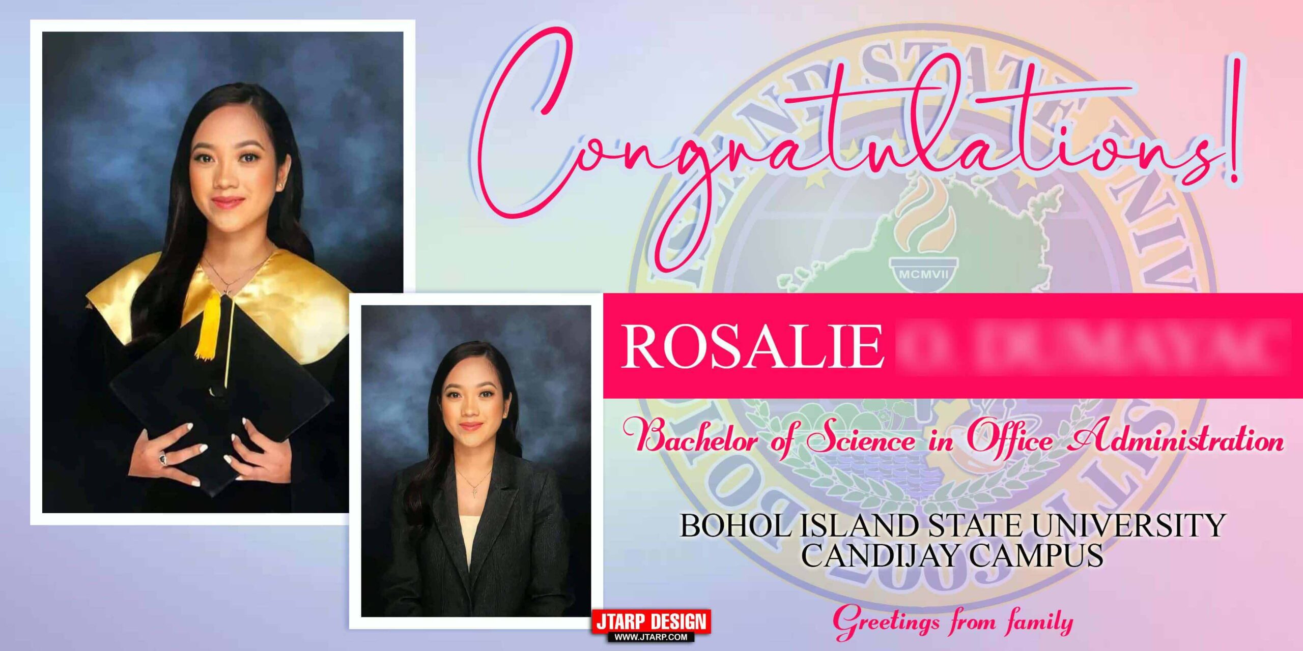 4x2 Congratulations Rosalie Dumayac