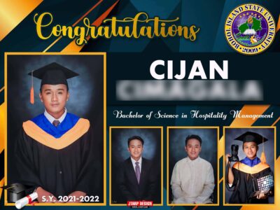 Graduation Tarpaulin 4x3 Congratulations Cijan