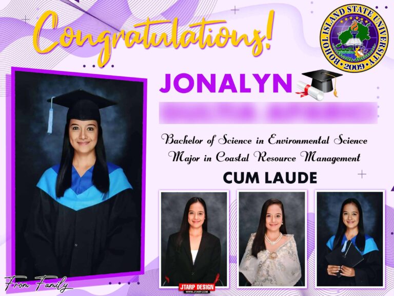 Graduation Tarpaulin 4x3 Congratulations Jonalyn