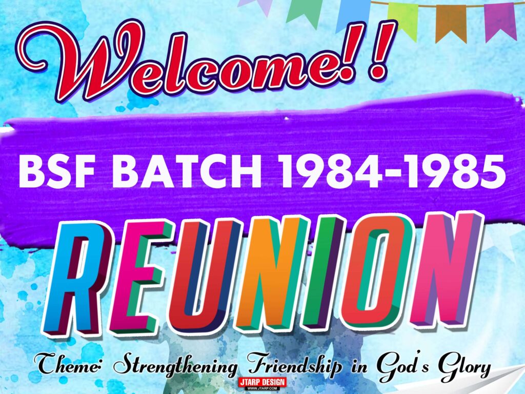 4x3 REUNION Tarpaulin Design BSF BATCH 1984 1985