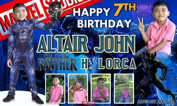Altair John 7th Birthday Black Panther Theme