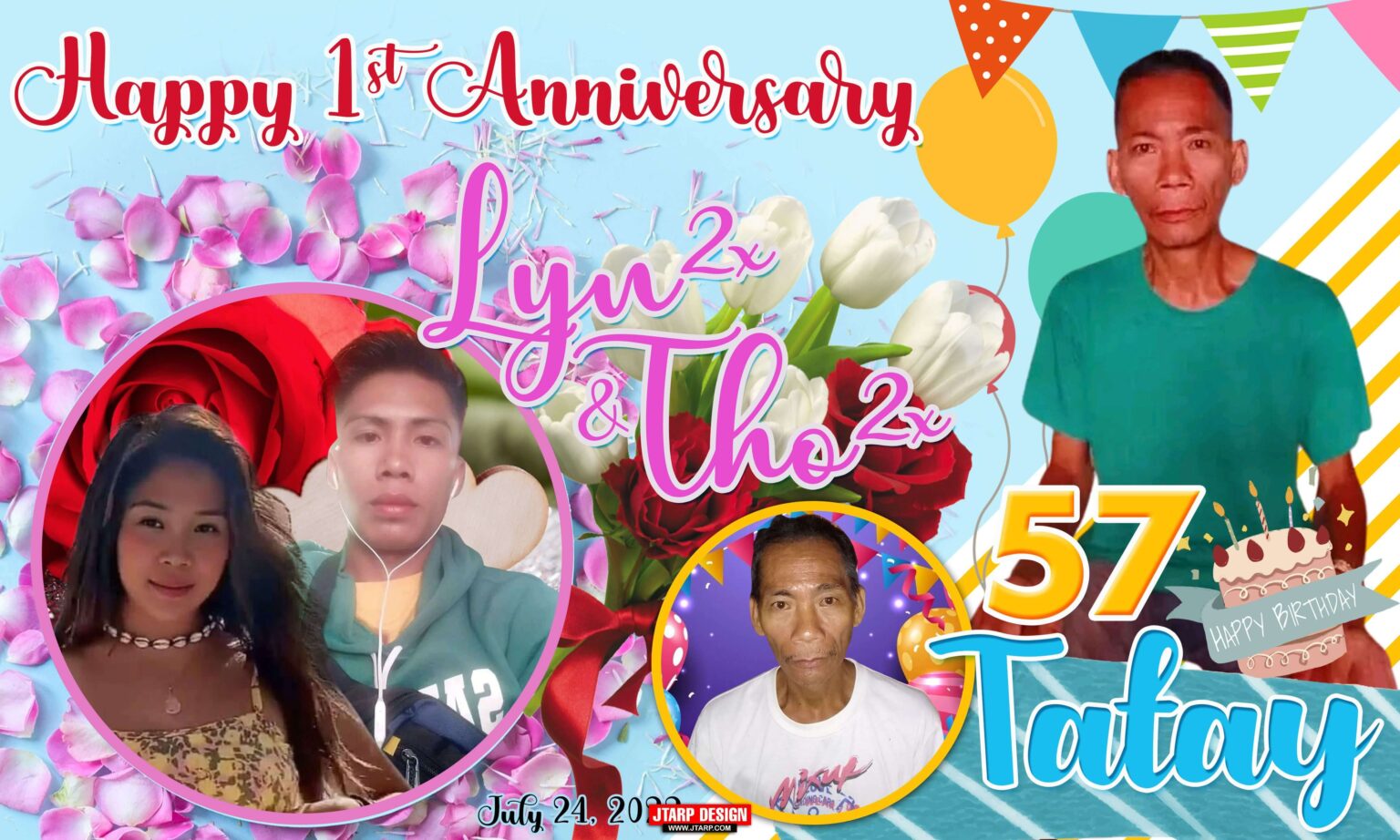 5x3 Happy 57th bday tatay and happy 1st anniversary lyn2tho2