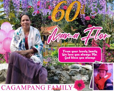 5x4 Happy 60th mama Flor