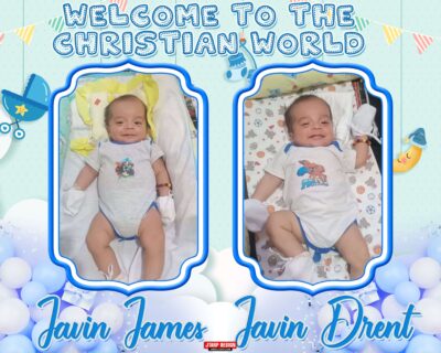 5x4 WELCOME TO THE CHRISTIAN WORLD Javin James and Javin Drent