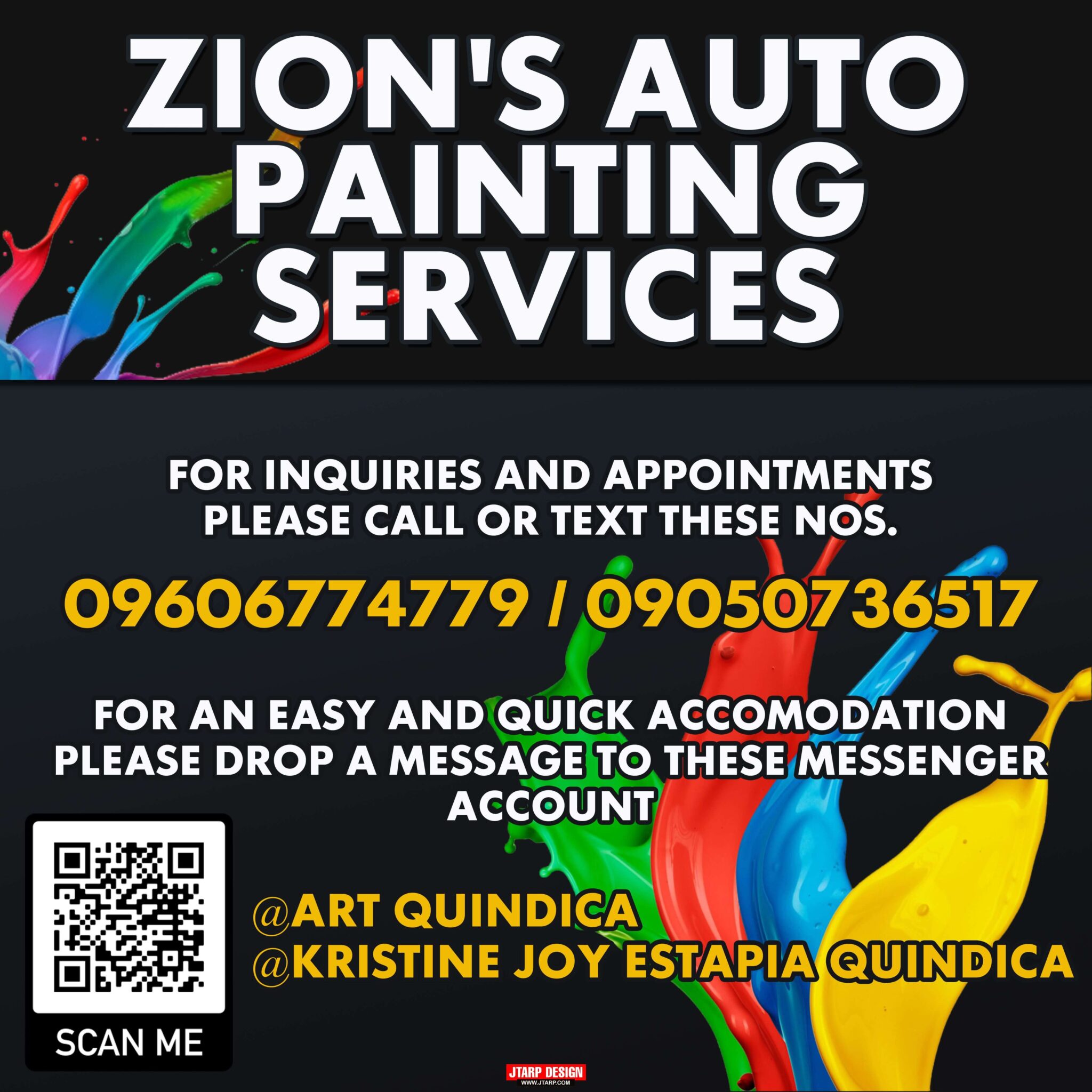 Business Design Zions Autopainting Services