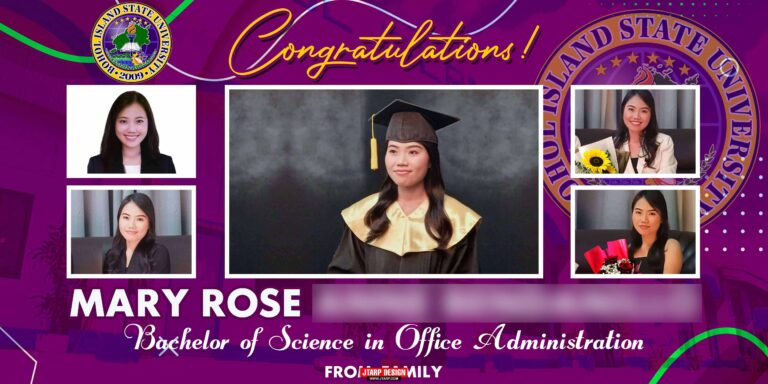 6x3 Graduation Tarpaulin - Congratulations MARY ROSE
