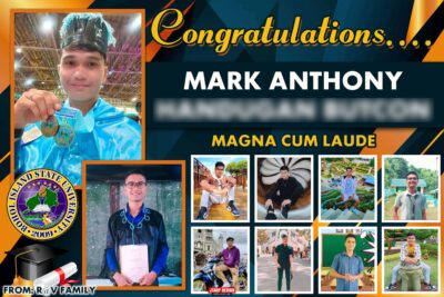 Graduation Tarpaulin 6x4 Congratulations Mark Anthony